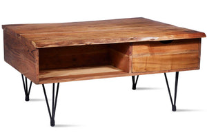 Milo Table de centre à dessus relevable 40 po - naturel