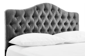 Lexa Tête de lit, double - gris foncé