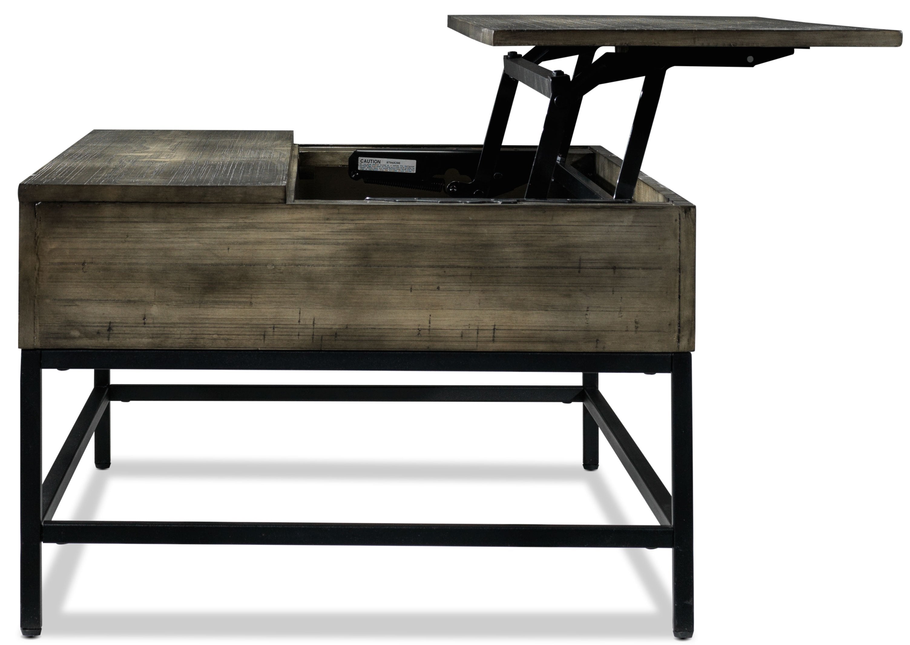 Asher 48" Lift-Top Coffee Table - Grey
