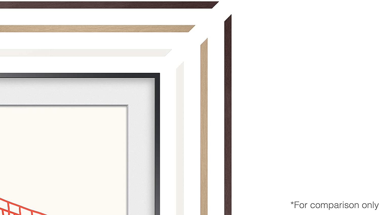 Samsung Modern White 50" Customizable Frame for 2021 The Frame TV - VG-SCFA50WTBZA