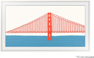 Samsung Cadre personnalisable moderne pour téléviseur Le Cadre 2021 55 po blanc VG-SCFA55WTBZA