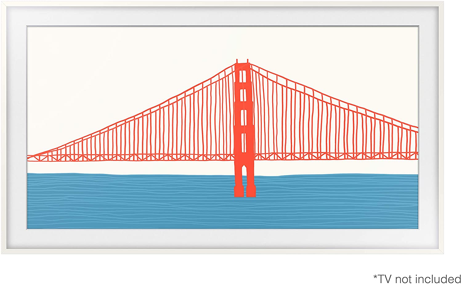 Samsung Modern White 65" Customizable Frame for 2021 The Frame TV - VG-SCFA65WTBZA