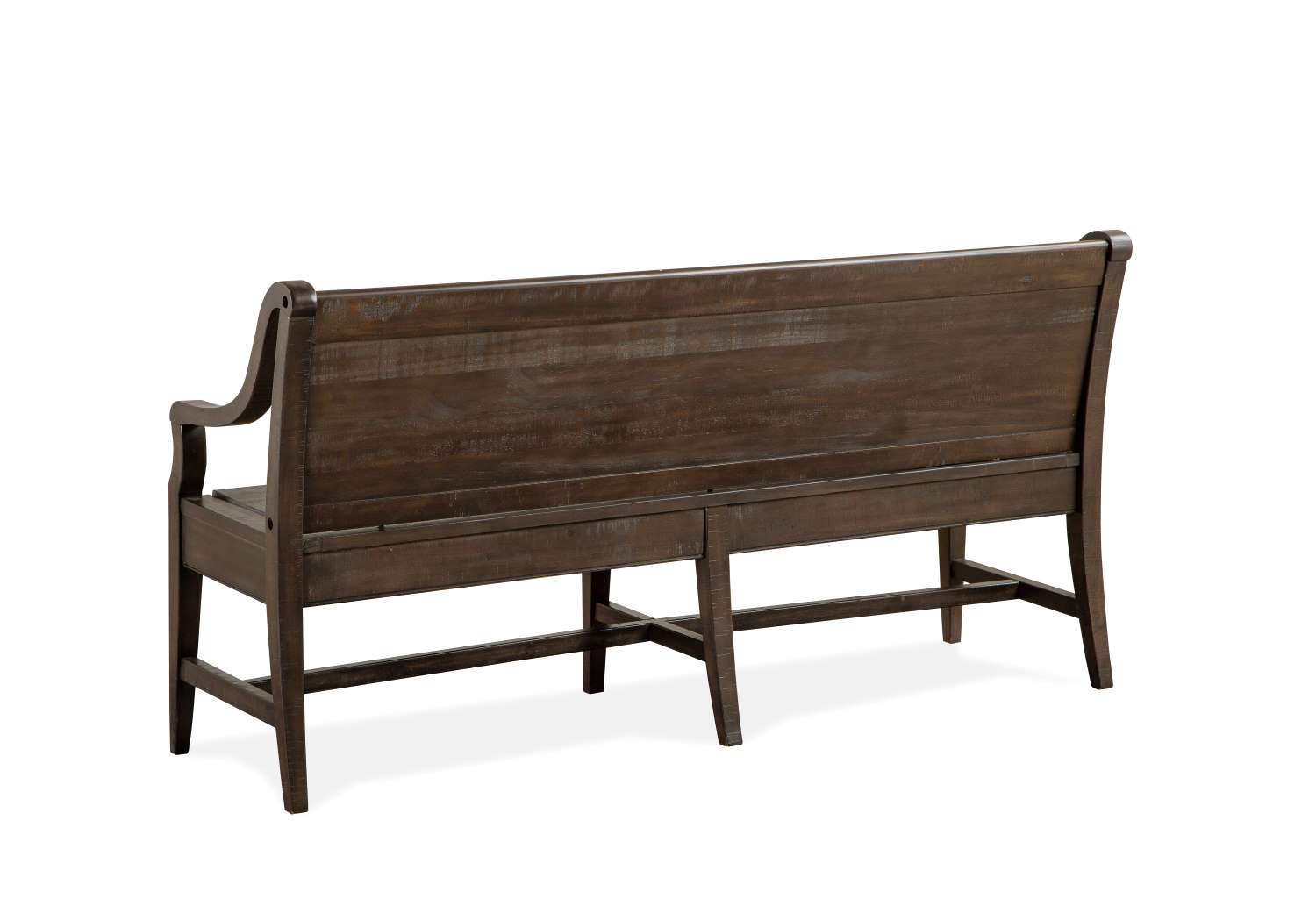 Westley Falls Bench with Back and Storage - Brown