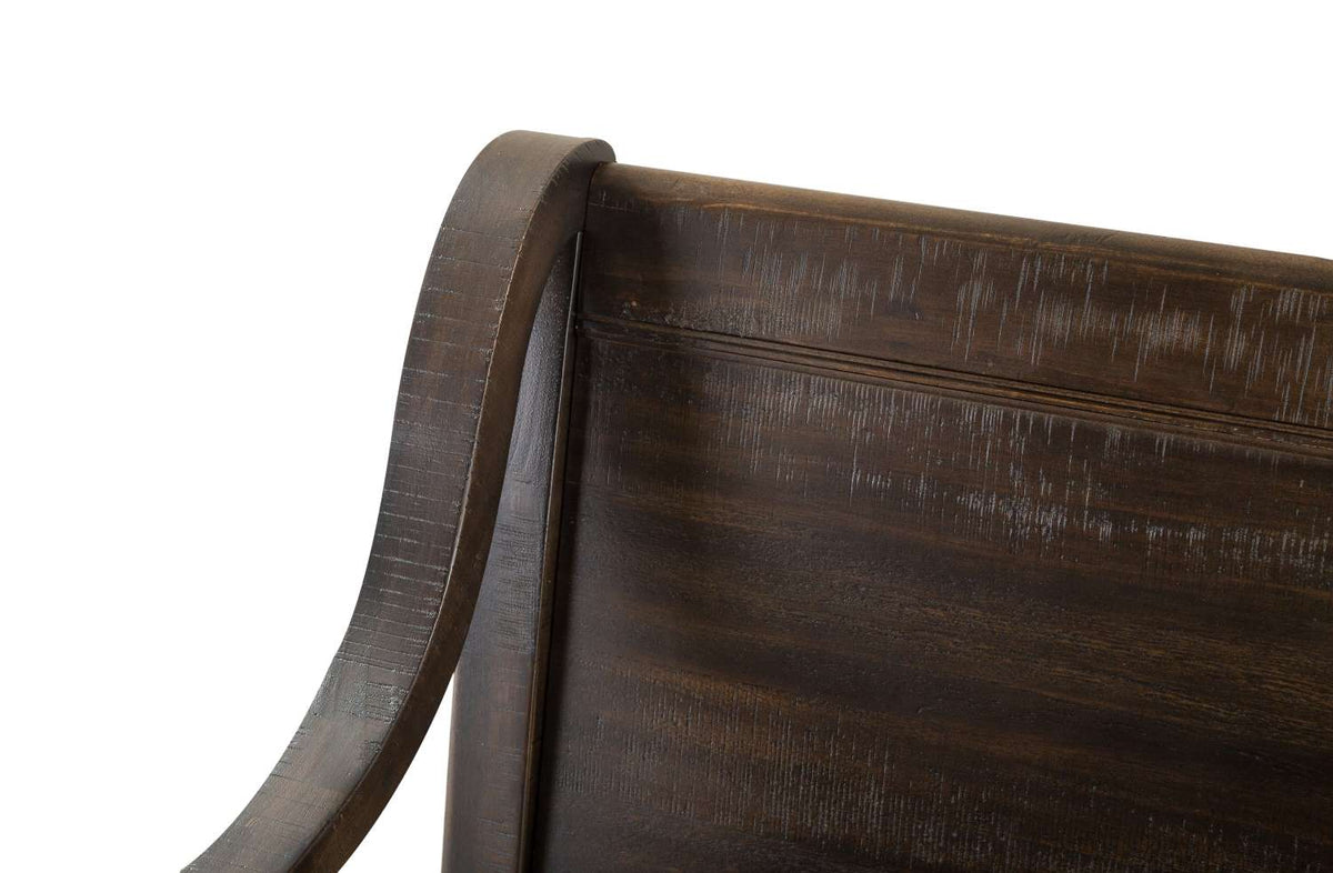 Westley Falls Bench with Back and Storage - Brown