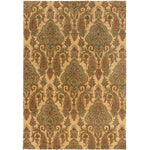 Oxford Beige Floral Area Rug (5'3" X 8'3")