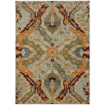 Tempe Tribal Beige Area Rug (7'10" x 10'10")