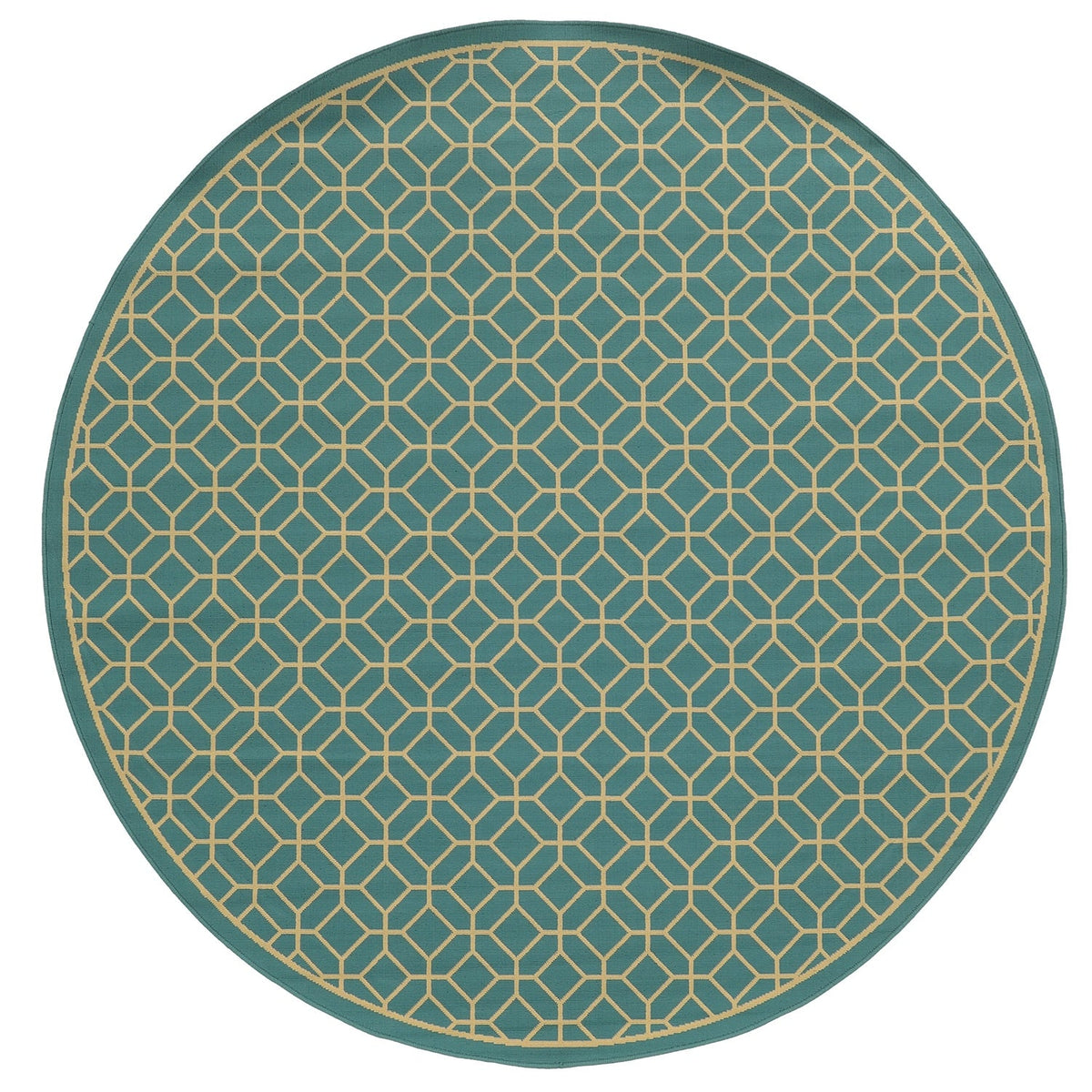 Calypso 4771E Lattice Indoor/Outdoor Area Rug (7'10" Round)