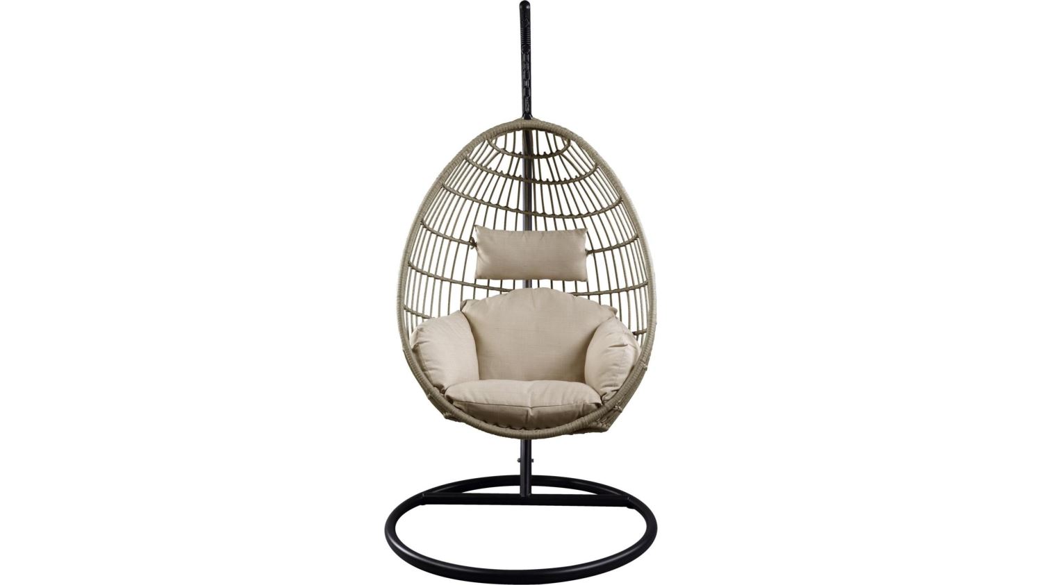 Alonsa Outdoor Swing Chair - Beige/Light Brown