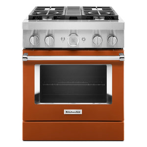 KitchenAid Cuisinière intelligente bi-combustion 4,1 pi³ orange brûlé KFDC500JSC