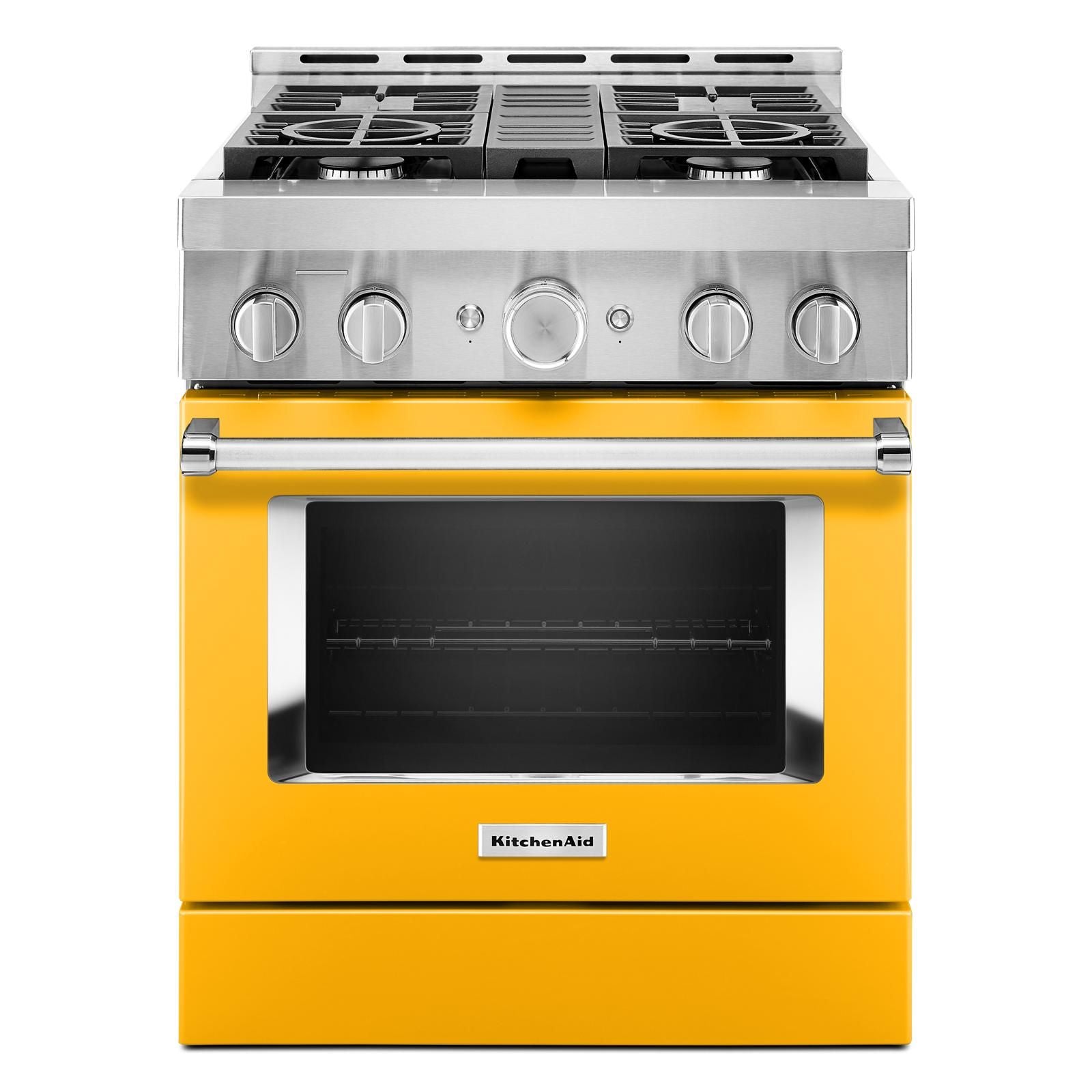 KitchenAid Yellow Pepper Smart Freestanding Commercial Gas Range (4.1 Cu. Ft.) - KFGC500JYP