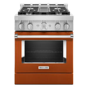 KitchenAid Cuisinière intelligente au gaz 4,1 pi³ orange brûlé KFGC500JSC