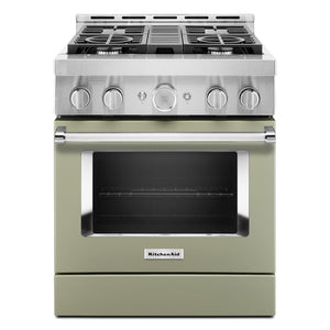 KitchenAid Cuisinière intelligente au gaz de style commercial 4,1 pi³ avocat - KFGC500JAV