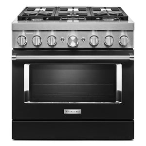 KitchenAid Cuisinière intelligente bi-combustion 5,1 pi³ noir impérial KFDC506JBK