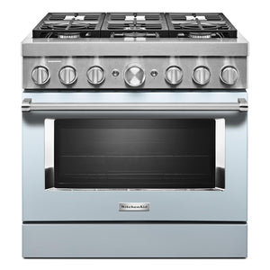 KitchenAid Cuisinière intelligente bi-combustion 5,1 pi³ bleu brumeux KFDC506JMB