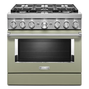 KitchenAid Cuisinière intelligente bi-combustion 5,1 pi³ crème d'avocat KFDC506JAV