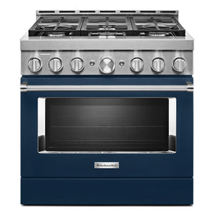 KitchenAid Cuisinière intelligente au gaz 5,1 pi³ bleu d’encre KFGC506JIB
