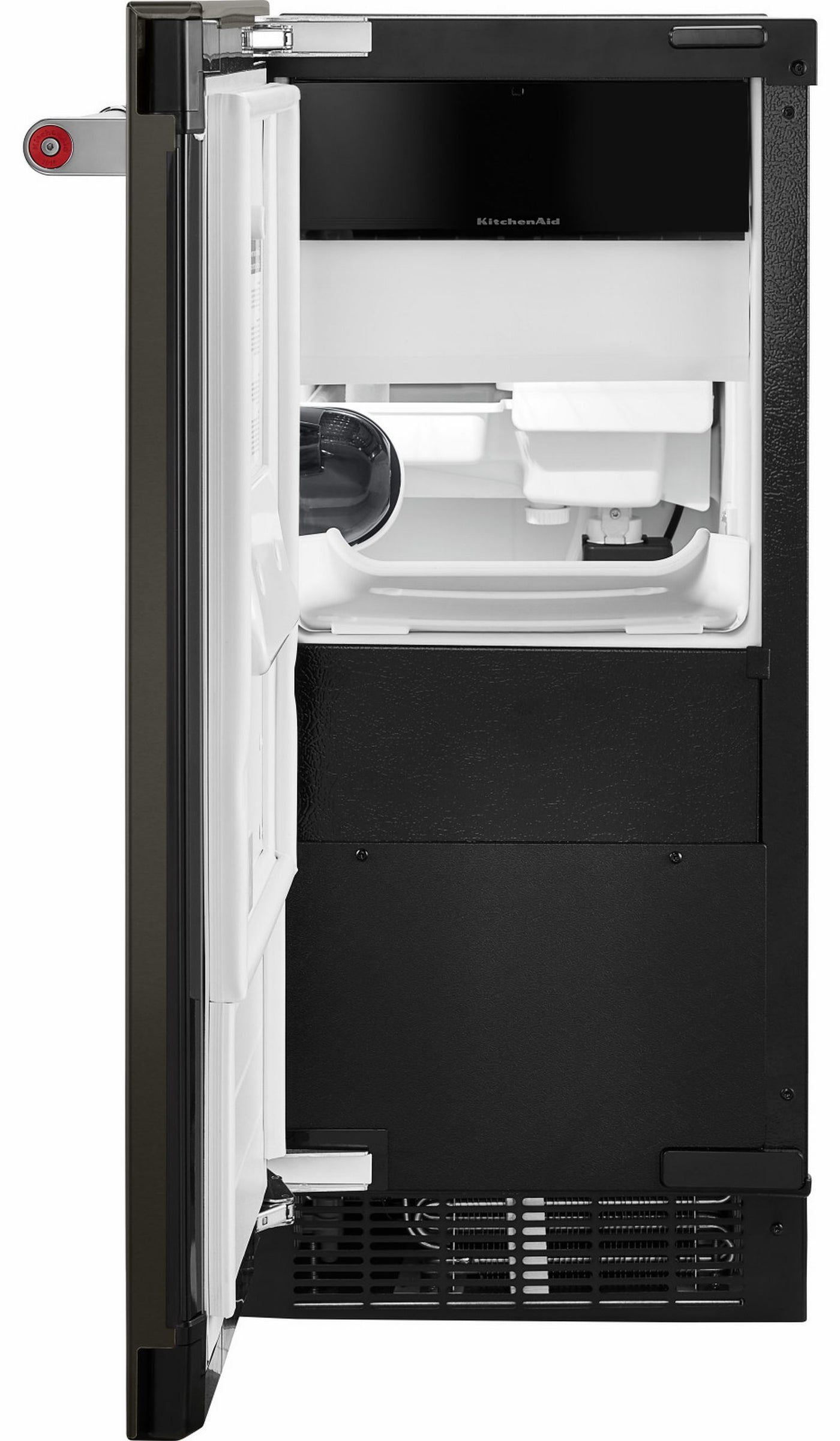 KitchenAid Black Stainless Steel with PrintShield 15" Automatic Ice Maker - KUIX535HBS