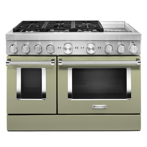 KitchenAid Cuisinière intelligente bi-combustion 6,3 pi³ avocat KFDC558JAV