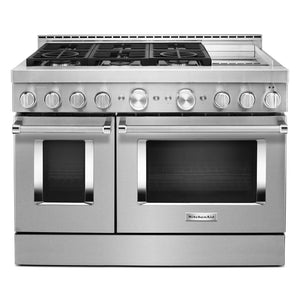 KitchenAid Cuisinière intelligente au gaz 6,3 pi³ acier inoxydable KFGC558JSS