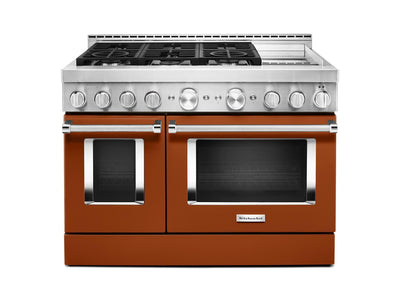 KitchenAid Cuisinière intelligente au gaz 6,3 pi³ orange brûlé KFGC558JSC