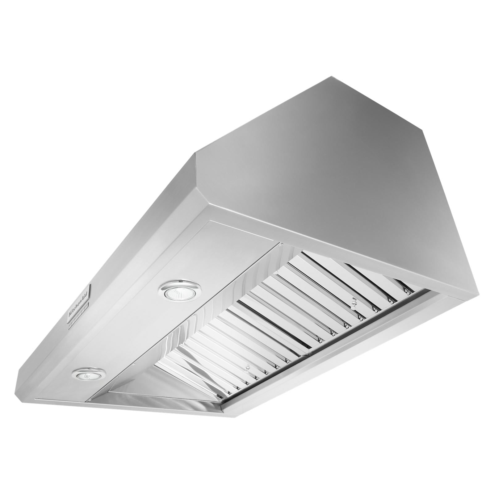 KitchenAid Stainless Steel 36" Commercial-Style 585-1170 CFM Wall-Mount Canopy Range Hood without motor - KVWC906KSS