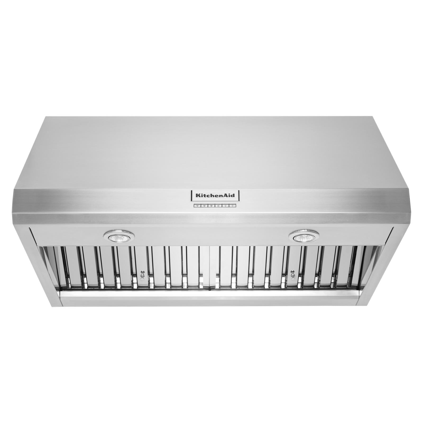 KitchenAid Stainless Steel 36" Commercial-Style 585-1170 CFM Wall-Mount Canopy Range Hood without motor - KVWC906KSS