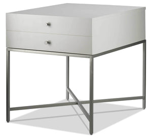 Delaney Table de bout – blanc