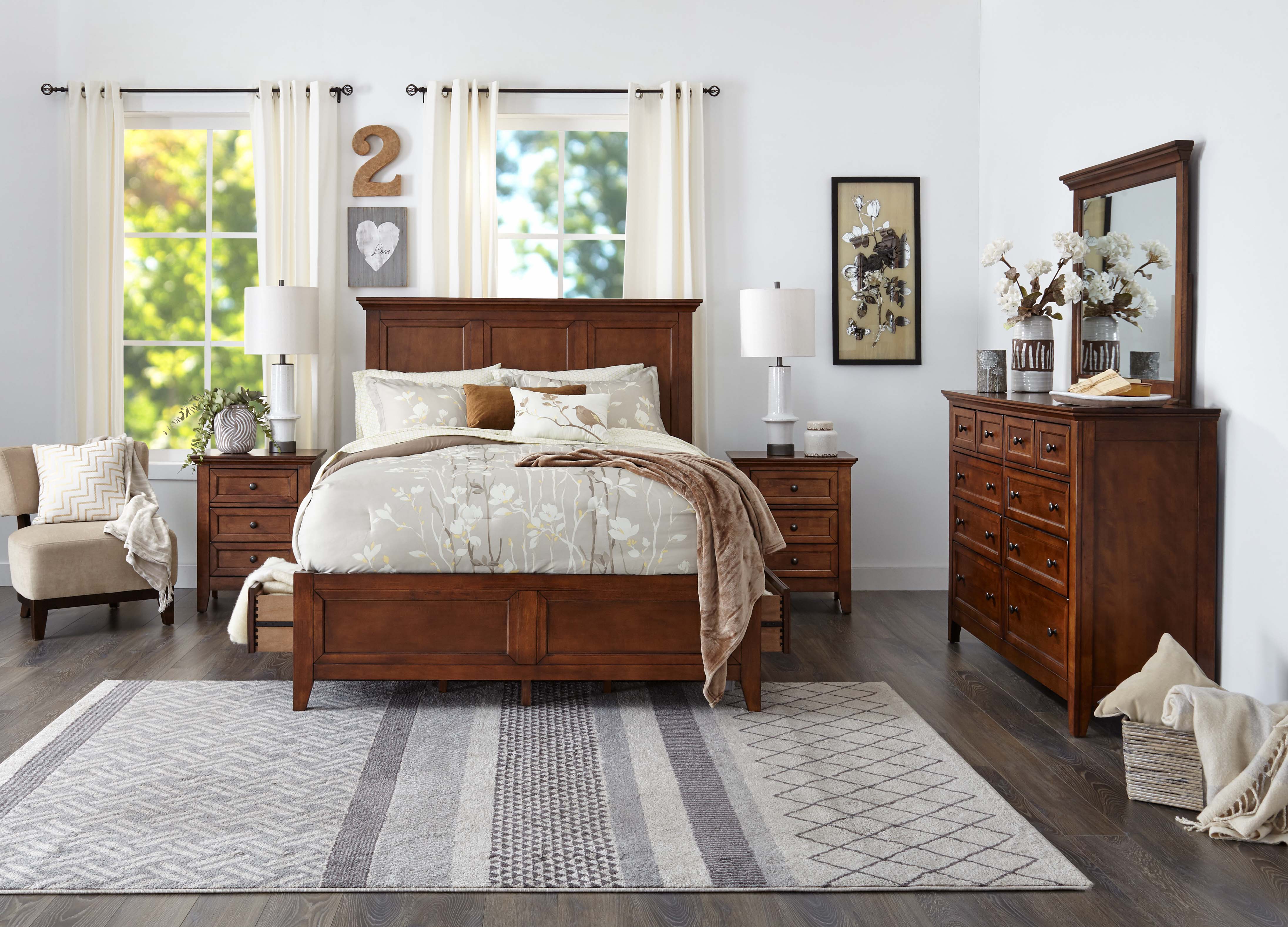 San Mateo 6-Piece Queen Storage Bedroom Package - Tuscan