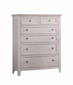 San Mateo Commode 6 tiroirs – blanc antique