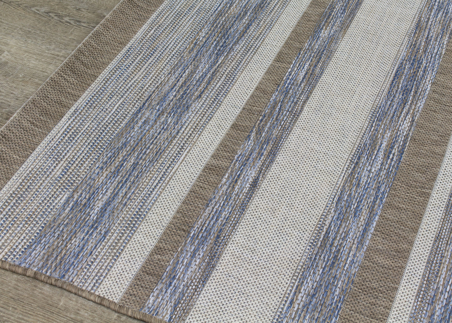 Euclid Indoor/Outdoor Banded Area Rug - 4' X 6' - Grey/Brown