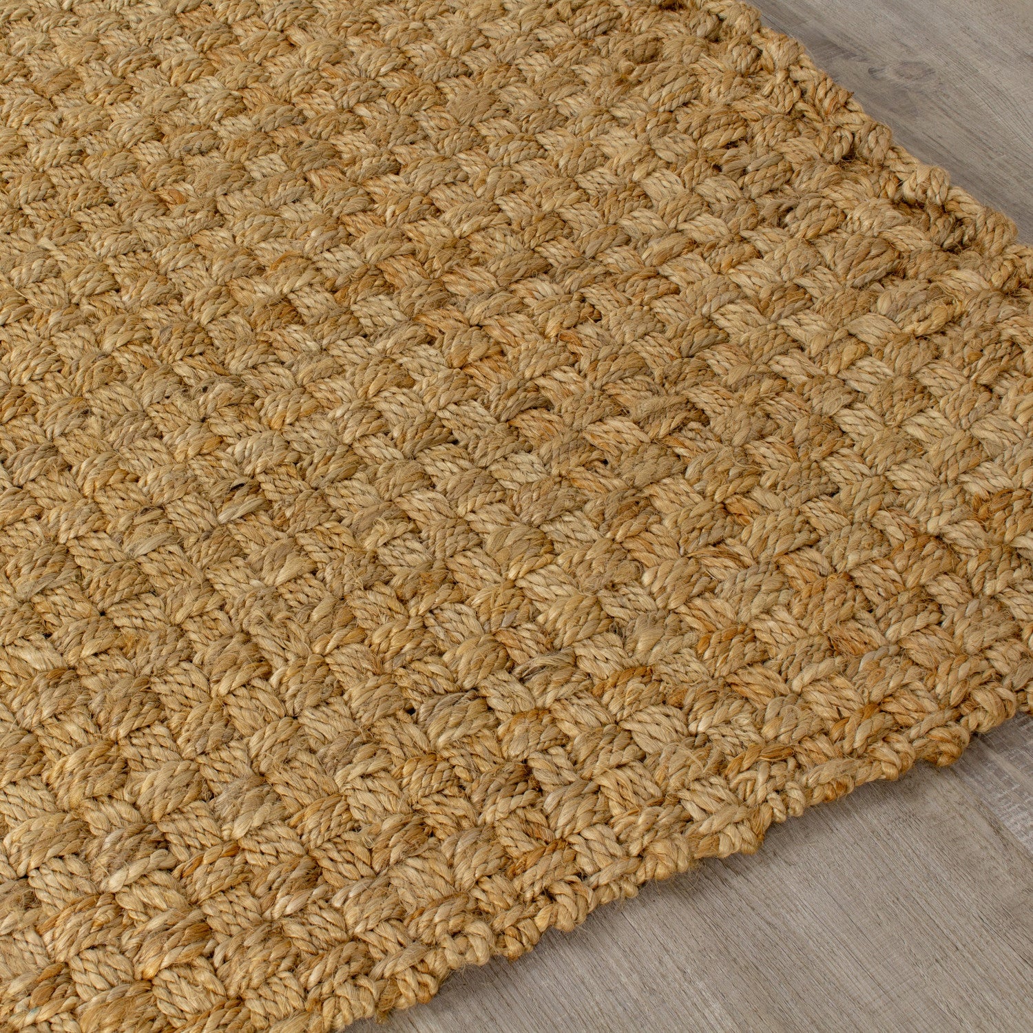 Jute Basketweave Area Rug - 8' X 11' - Beige