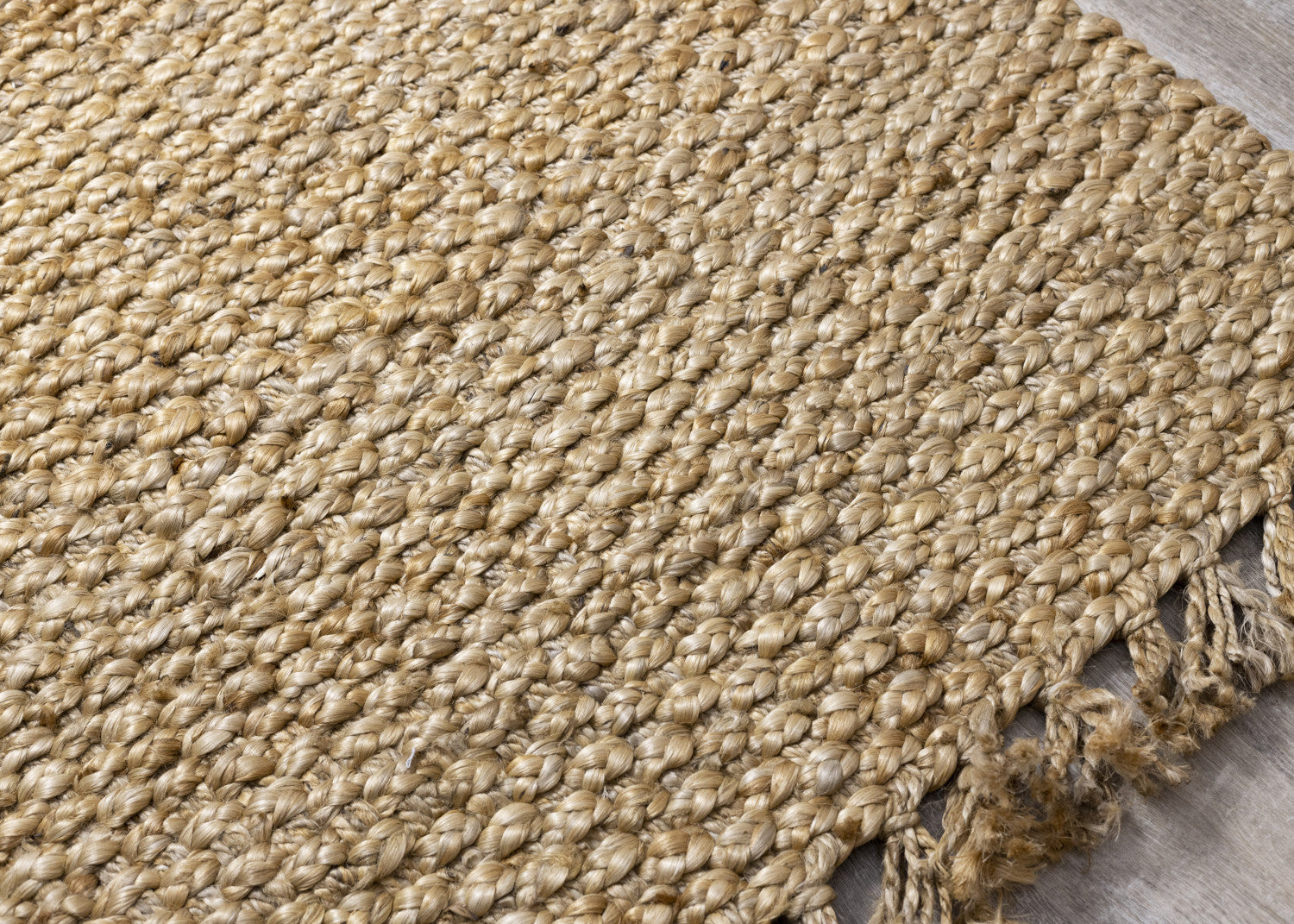 Jute Braided Area Rug - 5' X 8' - Beige
