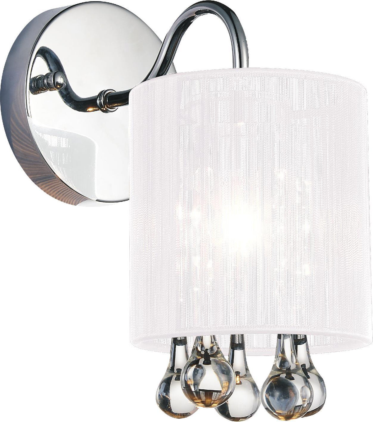 Water Drop 1 Light Bathroom Lighting - Chrome