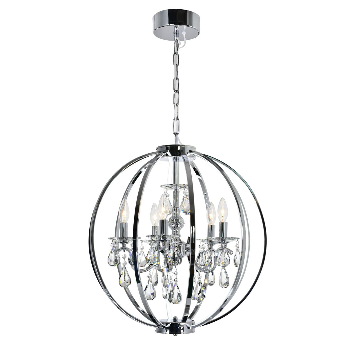 Abia 5 Light Chandelier - Chrome