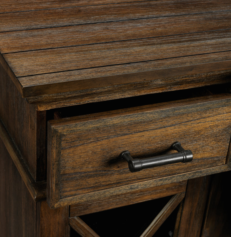 Hamilton Base télé avec foyer brun Léon