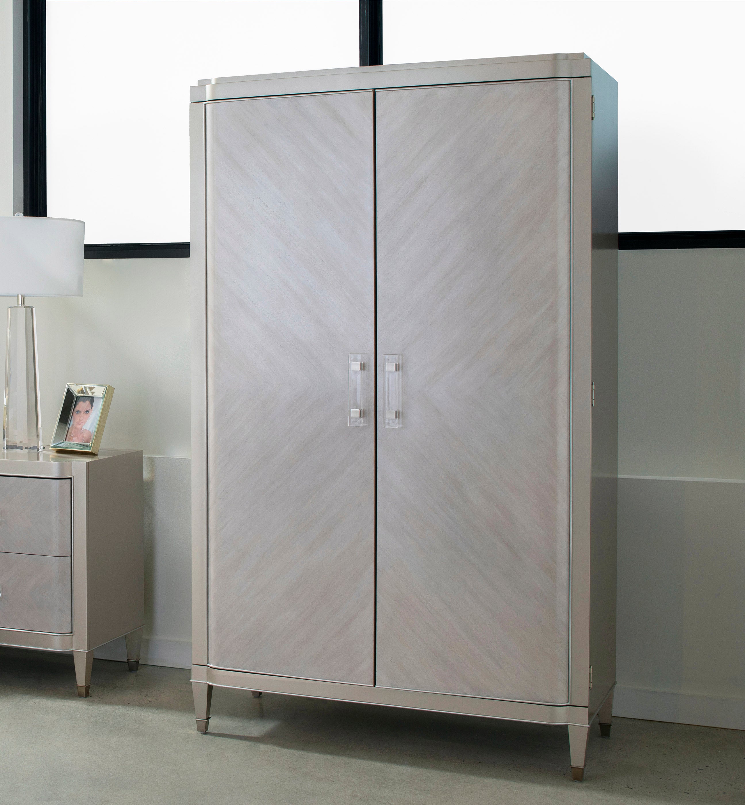 Reece Armoire - Silver Grey