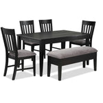 Haxby 6-Piece Dining Set - Weathered Grey