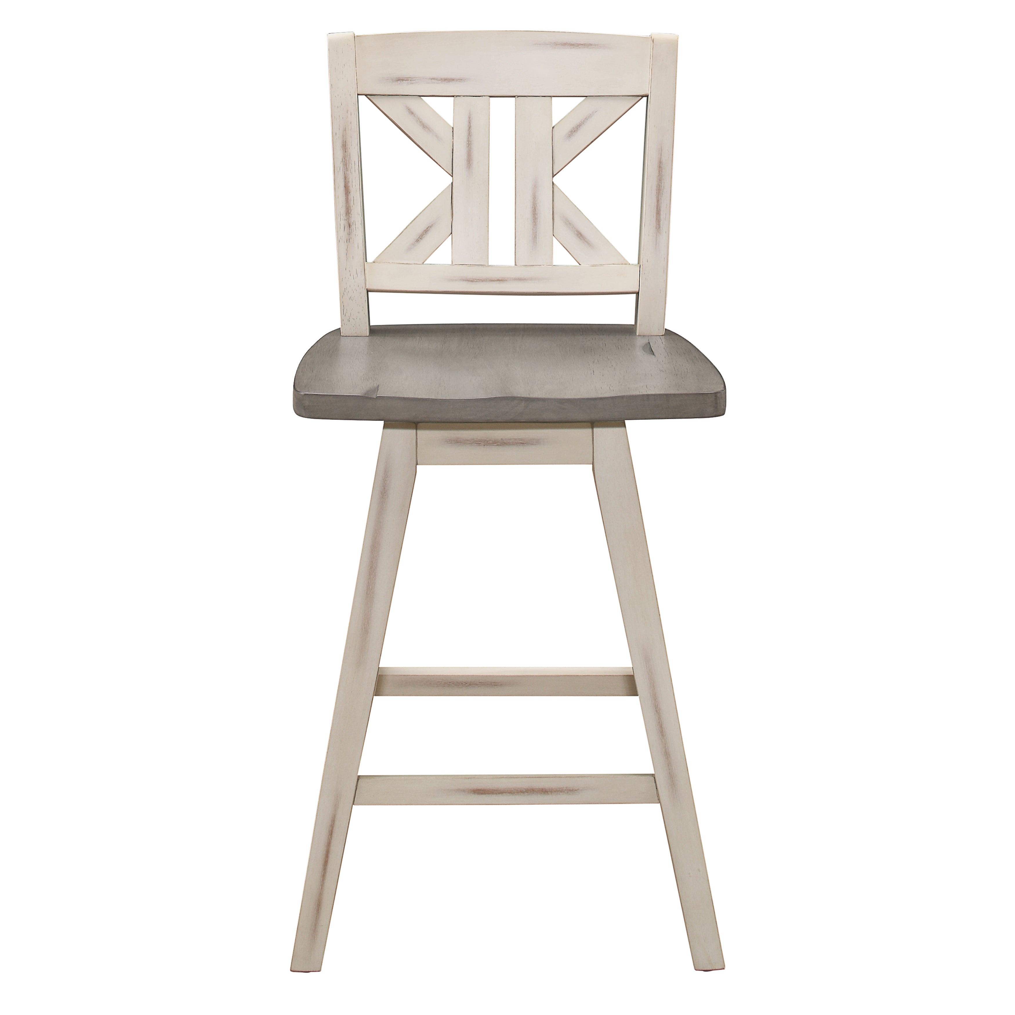 Willie Counter Height Stool - White, Grey