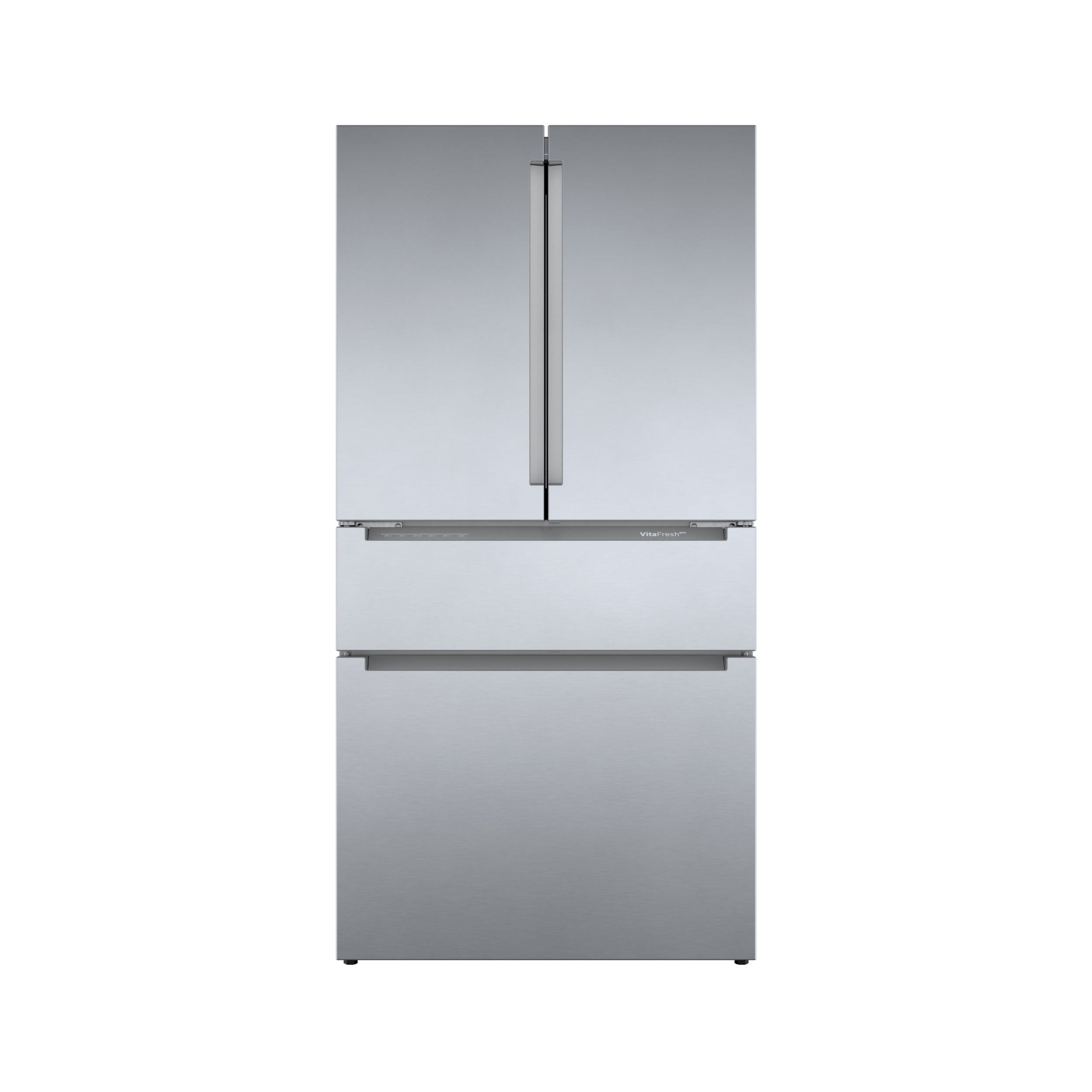 Bosch 800 Series 36" 20.5 Cu. Ft. Stainless Steel Counter-Depth 4-Door French Door Refrigerator with Rececssed Handle - B36CL80ENS