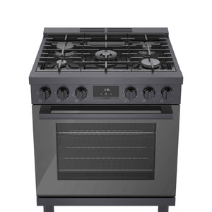 Bosch Cuisinière au gaz de style industriel 30 po acier inoxydable noir HGS8045UC