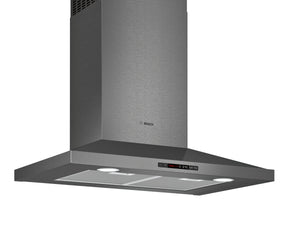 Bosch Série 800 Hotte de cuisinière cheminée murale 30 po 600 PCM acier inoxydable noir HCP80641UC