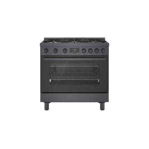 Bosch Cuisinière au gaz de style industriel 36 po acier inoxydable noir HGS8645UC