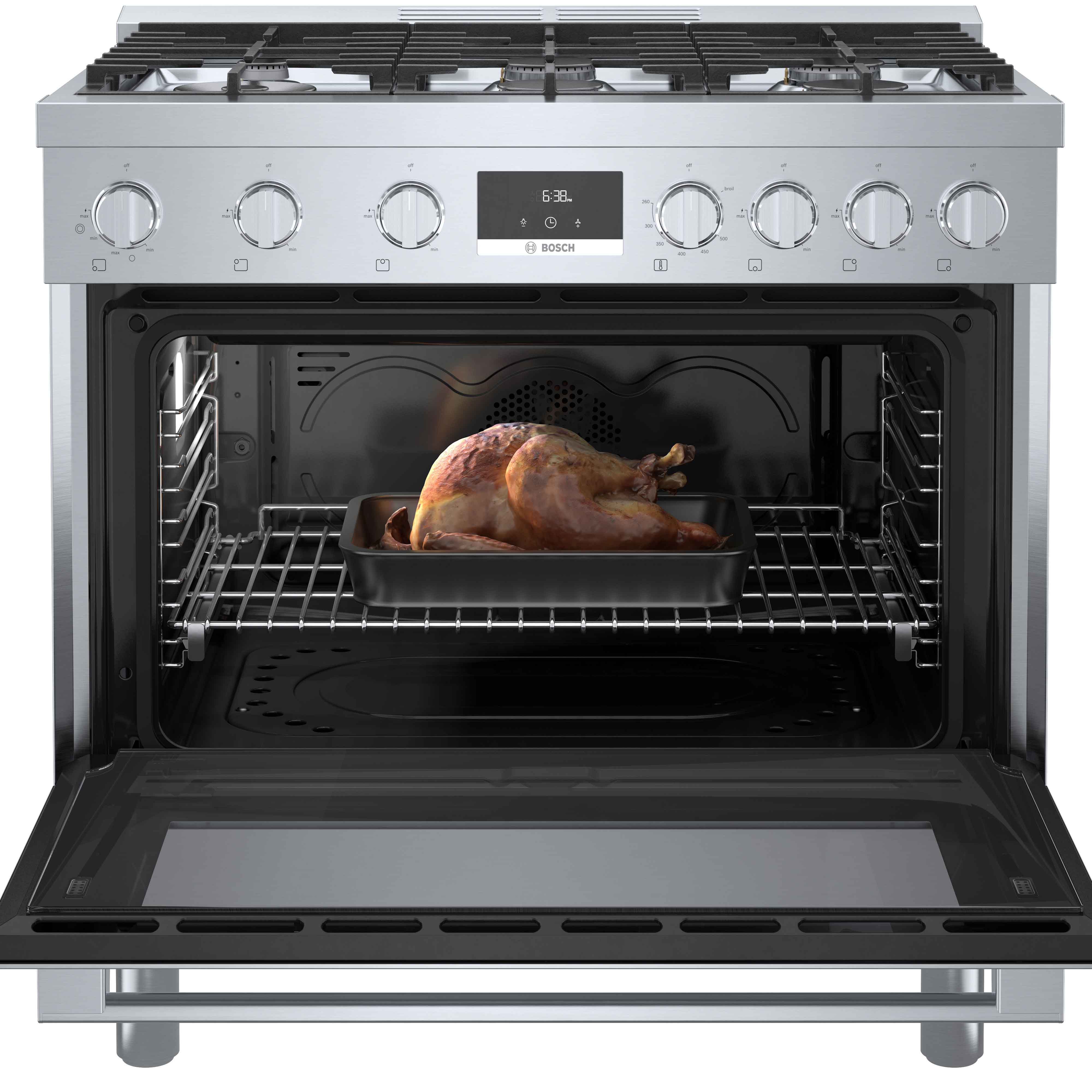 Bosch 36" Industrial Style Gas Range Stainless Steel - HGS8655UC