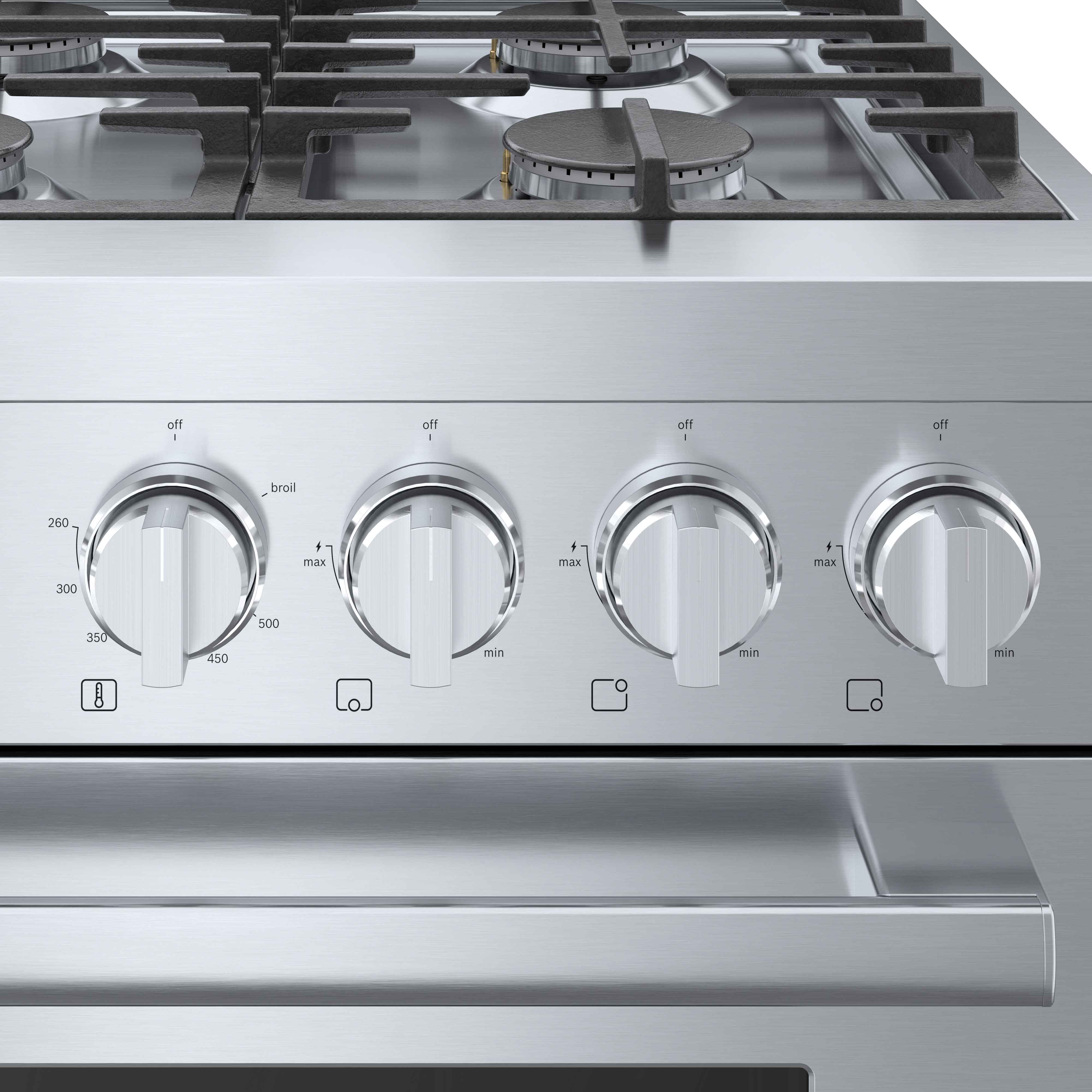 Bosch 36" Industrial Style Gas Range Stainless Steel - HGS8655UC