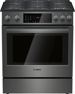 Bosch Cuisinière au gaz 4,8 pi³ encastrable 30 po acier inoxydable noir HGI8046UC