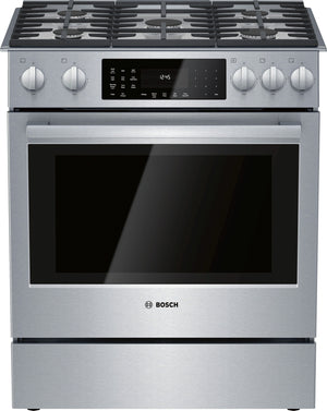 Bosch Cuisinière bi-combustion 4,6 pi³ encastrable 30 po acier inoxydable HDI8056C