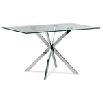 Darron Dining Table - Glass, Chrome