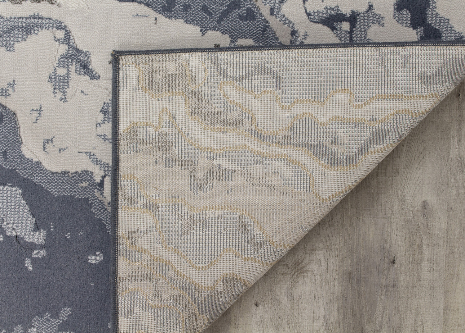 Intrepid Rushing Water Area Rug - 8' X 11' - Blue/Cream