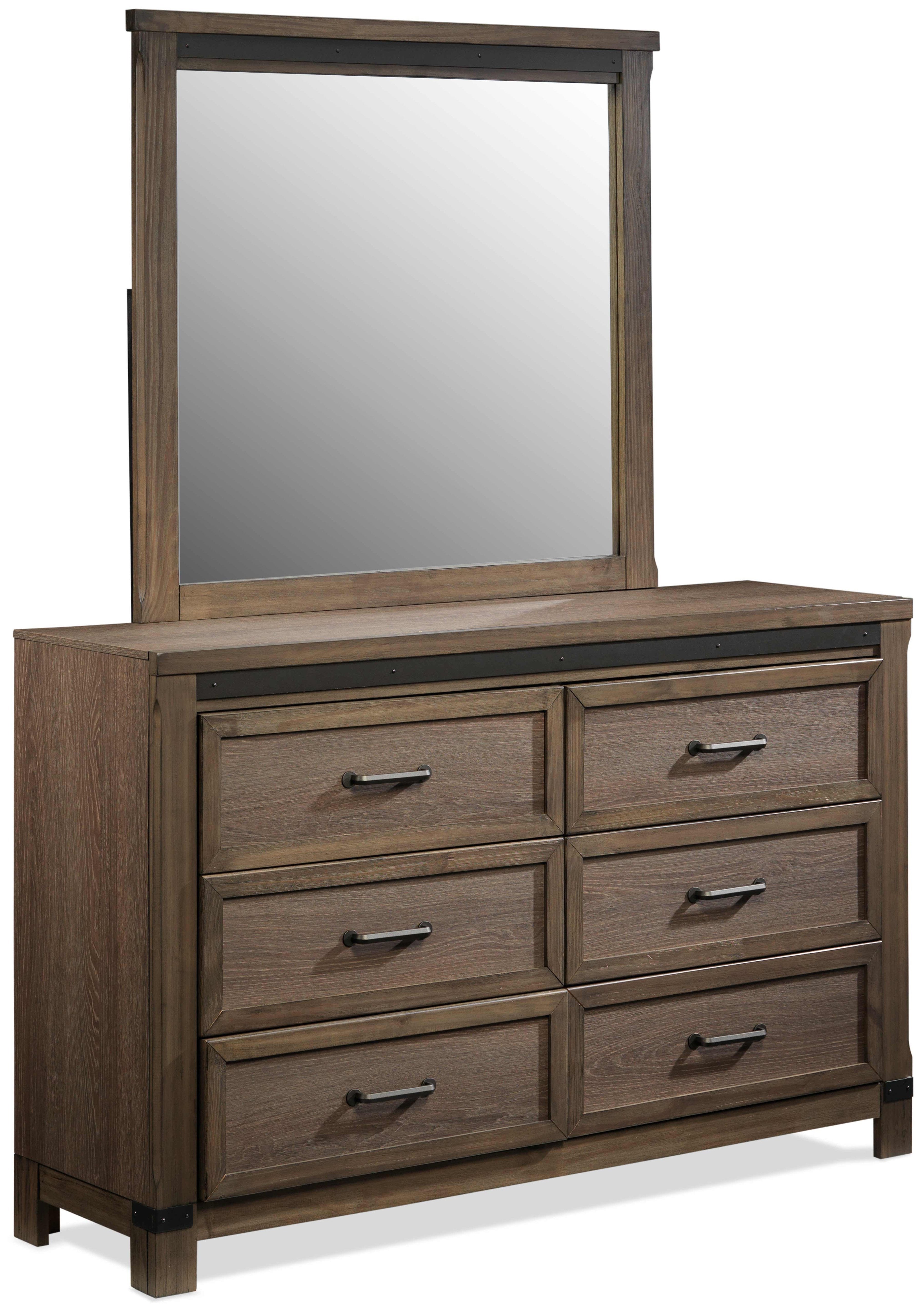 Rossco 6-Drawer Dresser - Rustic Oak