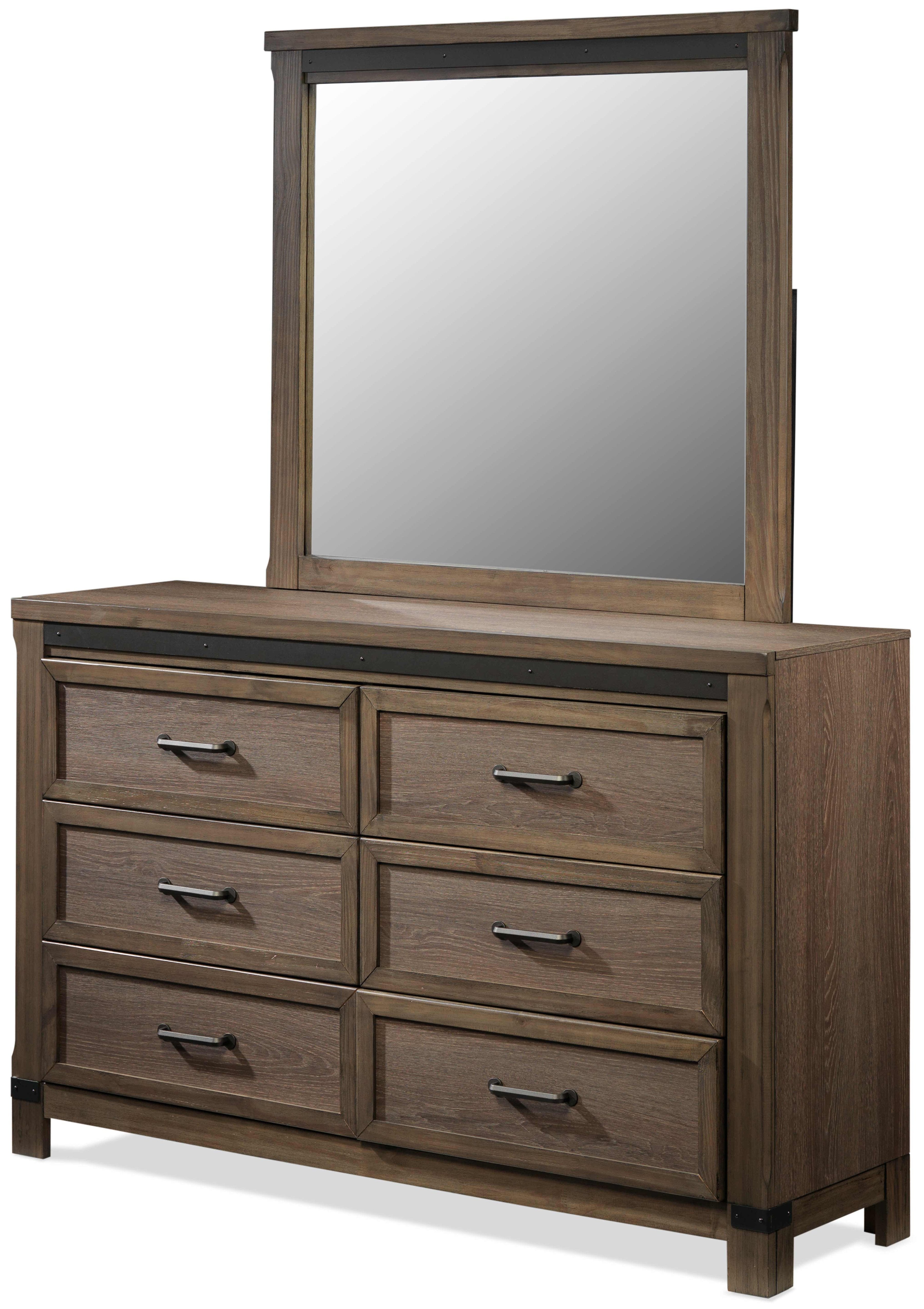 Rossco 6-Piece Queen Storage Bedroom Package - Rustic Oak